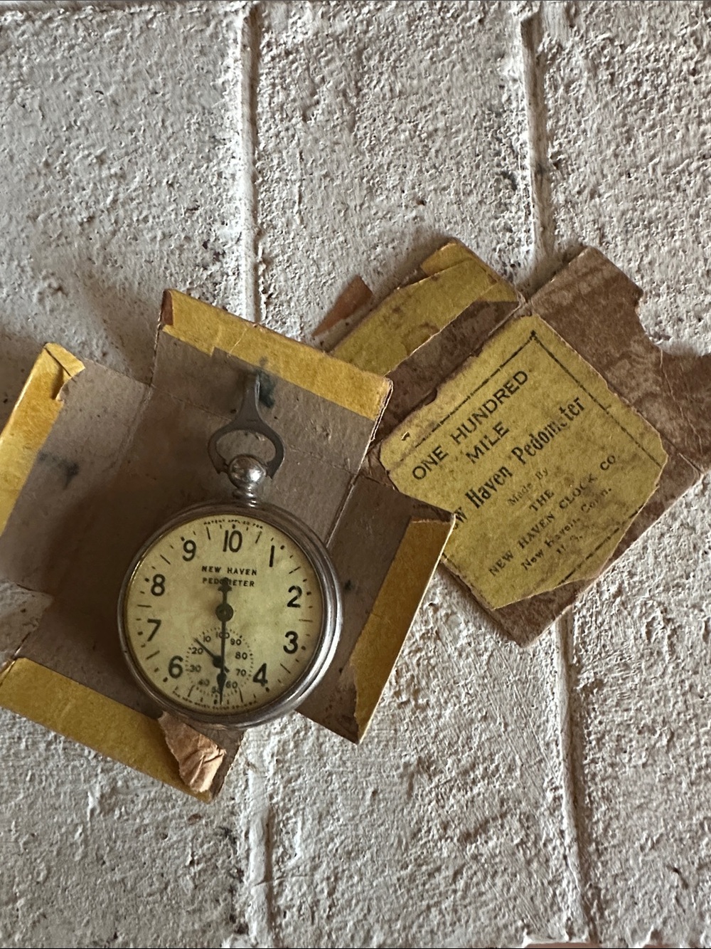 Antique New Haven Pedometer U.S.A. Pocket Watch STYLE w/ Clip